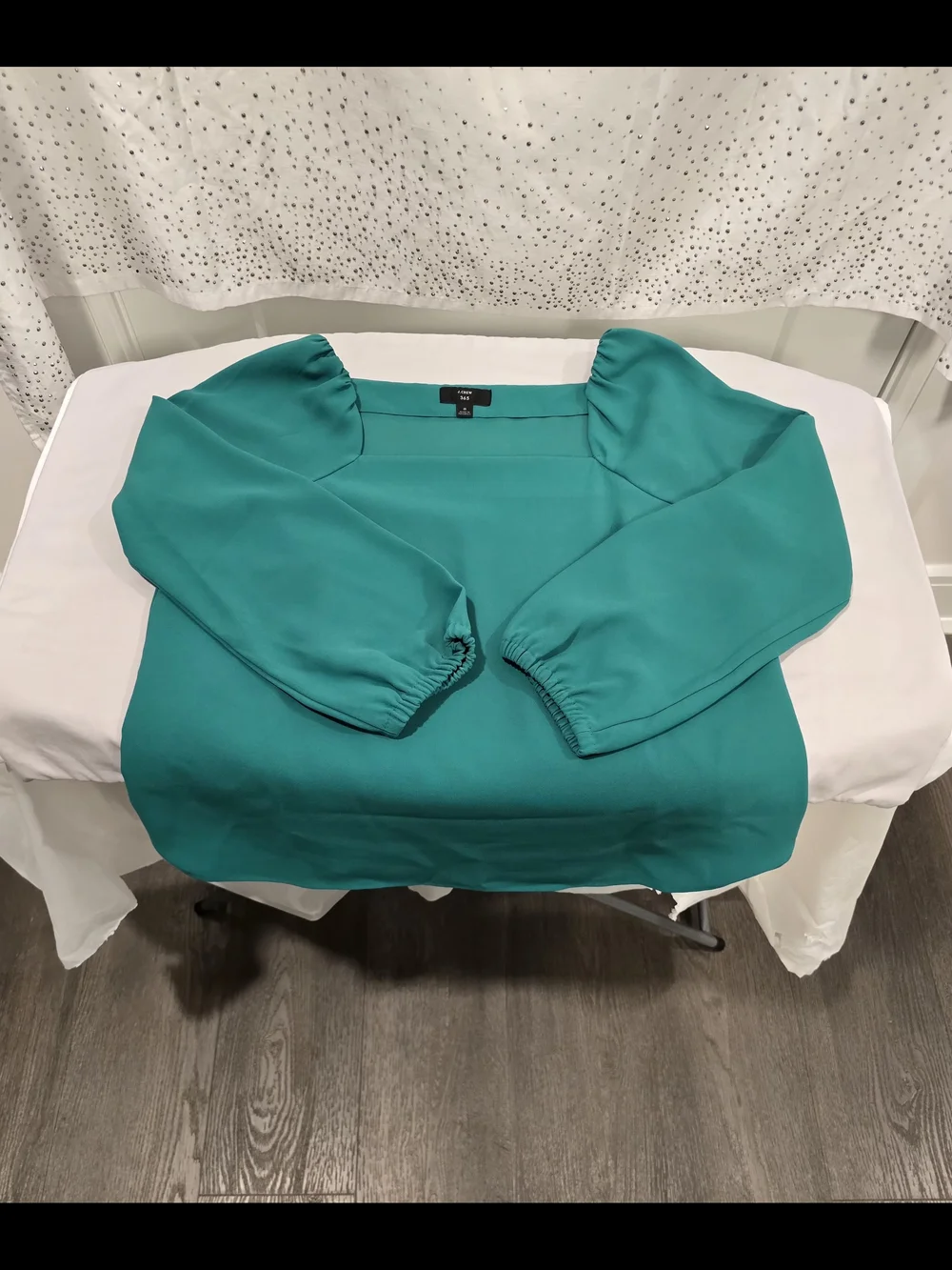 J.Crew 364 Square-Neck Long Sleeve Blouse Sz 8